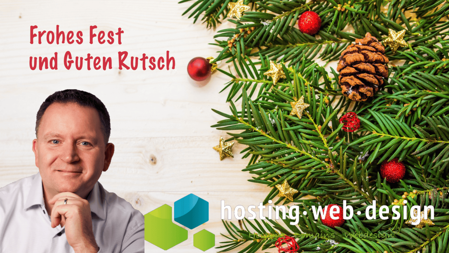 Festtagsgrüße, Weihnachten, Grußkarte, Webdesign, Hosting, Digitalagentur.